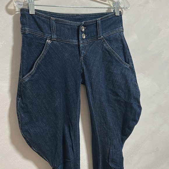 MISS SIXTY COLLECTION Denim Ruched Ankle Zip Skinny Jeans size 24 y2k vintage - Picture 2 of 12